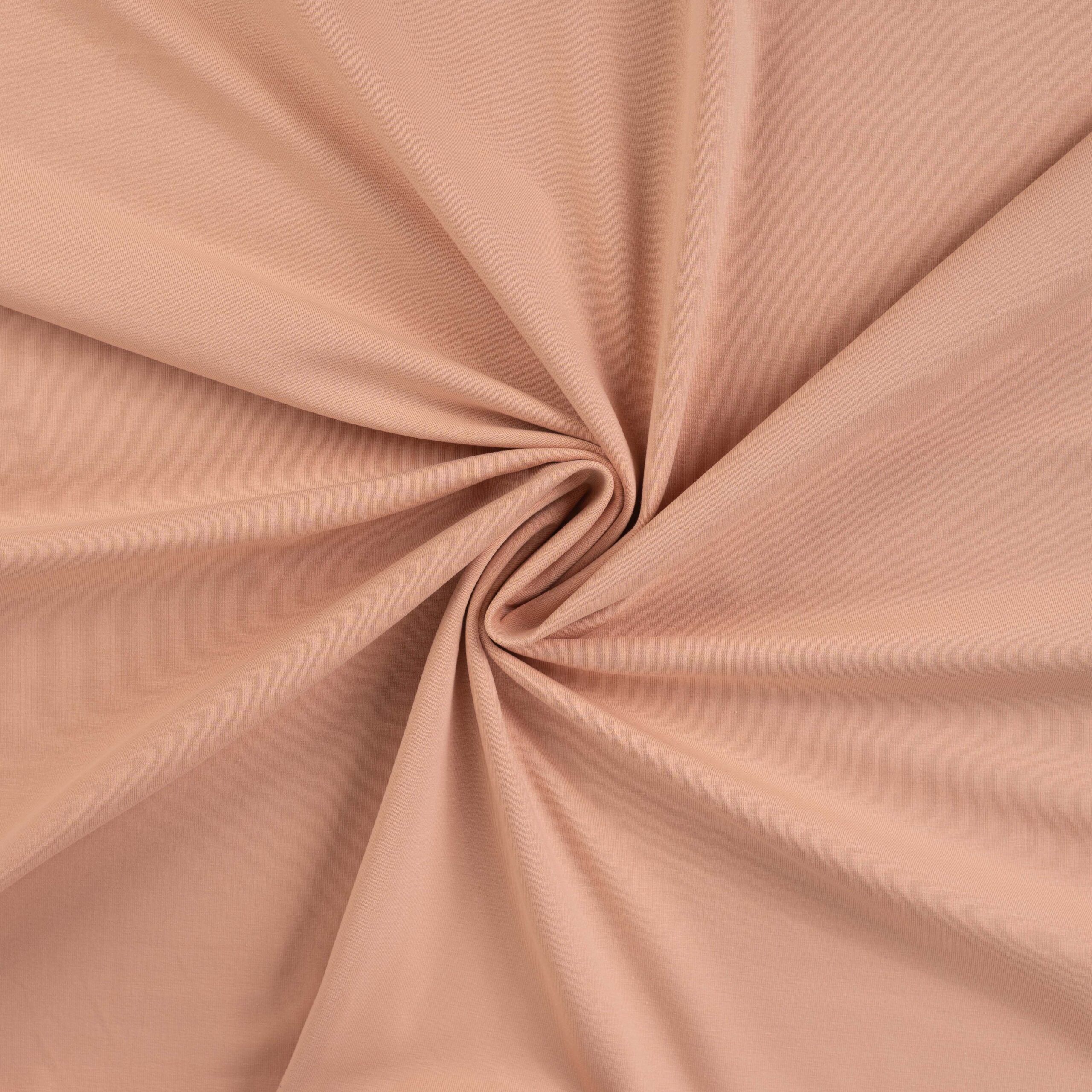Beige cotton fabric with swirl fold pattern