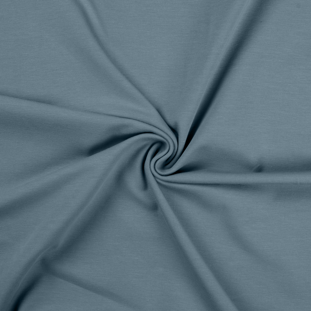 Blue cotton fabric with spiral fold pattern