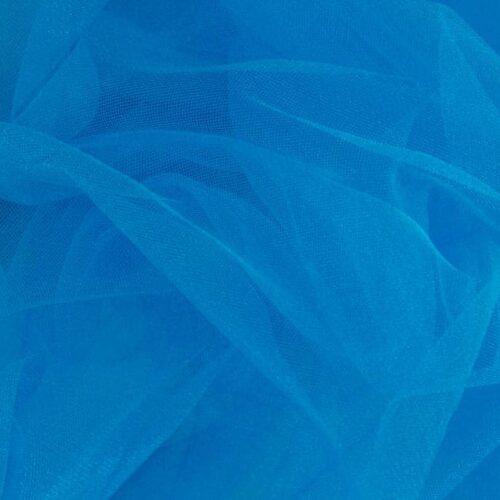 Sinine tüllkangas tekstuurina lähivaates