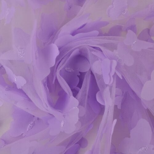 Tüll 3D liblikatega: lavendel