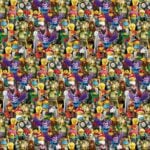 Mitmekesised LEGO minifiguurid värvilises mustris