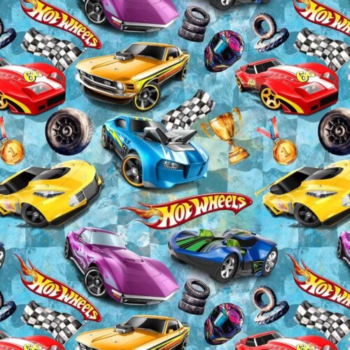 Hot Wheels mänguautod värvilisel taustal