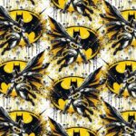 Batman muster kollase musta taustaga