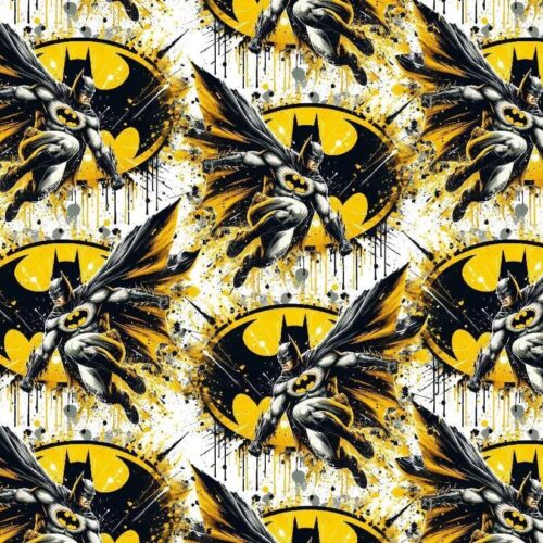 Batman muster kollase musta taustaga