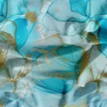 Sinine ja kuldne marmormuster kangal