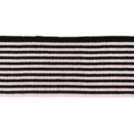 Roosa-must triibuline elastne kangas