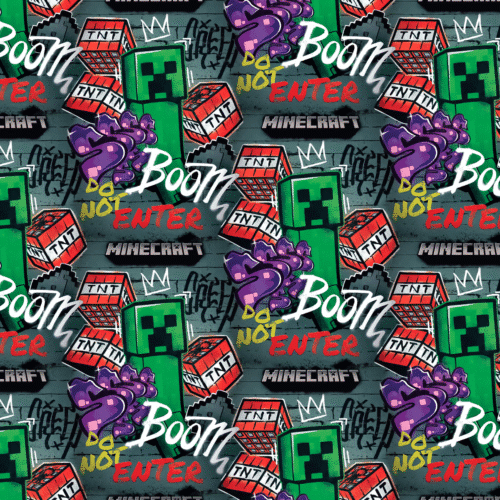 Minecraft Creeper ja TNT graafiline muster