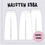 Naiste pükste õmblusmuster joonisega