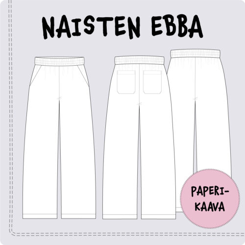 Naiste pükste õmblusmuster joonisega