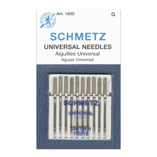 Schmetz universaalsed õmblusmasinanõelad pakendis