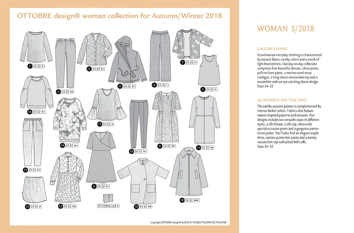 Naiste sügis-talvine 2018 rõivakollektsioon Ottobre disainilt