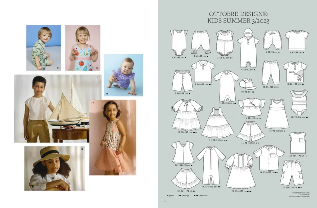 Laste suverõivad ja õmblusmustrid Ottobre Design 2023