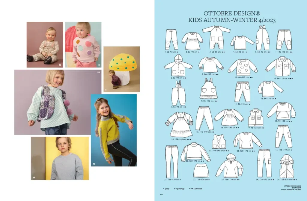 Lastemoe mustrid sügis-talv 2023 Ottobre Design