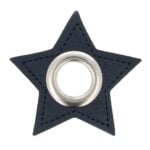 Tumesinine nahkne tähekujuline rõngaskaunistus