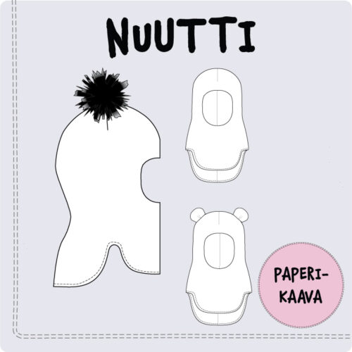 Laste balaklava õmblemise muster