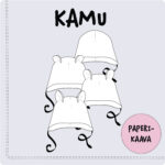 Laste mütsi õmblemise pabermuster kõrvadega