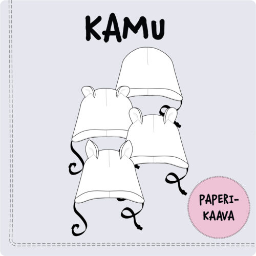 Laste mütsi õmblemise pabermuster kõrvadega