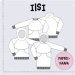 IISI dressipluusi paberist õmblusmuster kapuutsiga