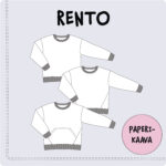 Kolm Rento sviitri õmblusmustri joonistust