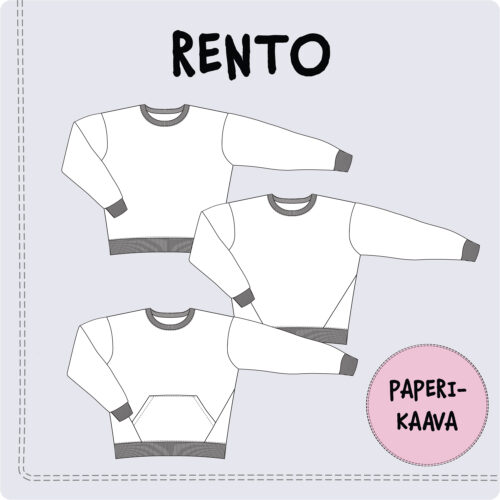 Rento pusasärgi õmblemise pabermuster