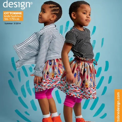 Kaks last värvilistes Ottobre moeriietes