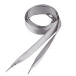 Hõbedane satiinist pael kingadele