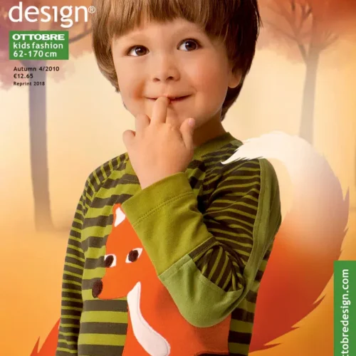 Laps rohelises rebasepildiga pluusis ajakirja kaanel