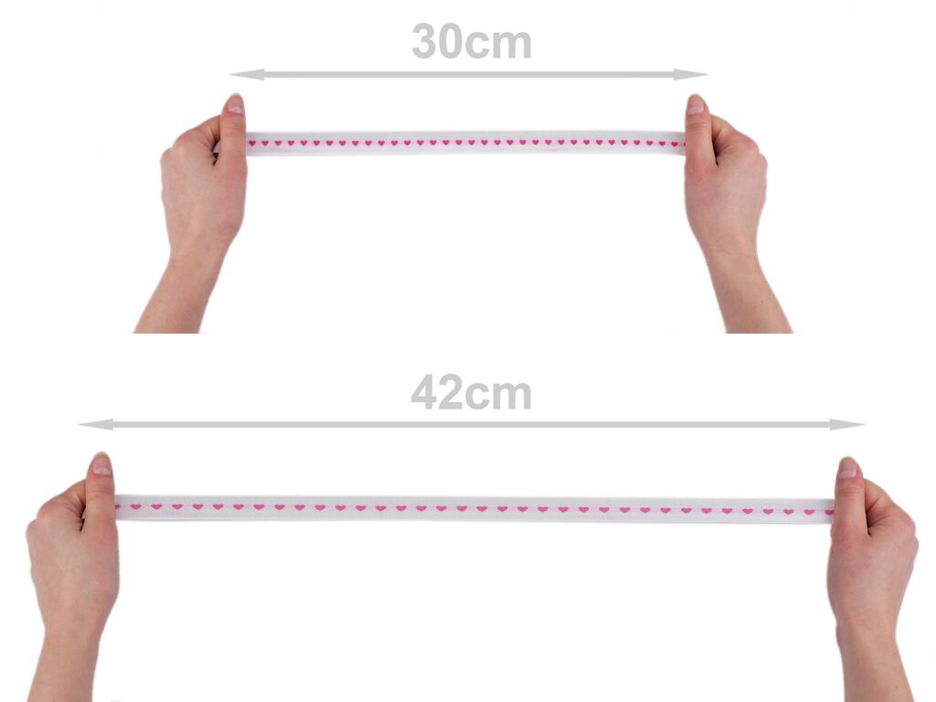 Veniv lint südamekujunditega, pikkus 30 kuni 42 cm