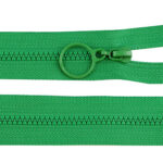 Roheline plastiktõmblukk rõngaskäepidemega