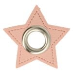 Roosa nahast tähtmetallist rõngaga