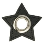 Mustast nahast tähekujuline rõngasdetail