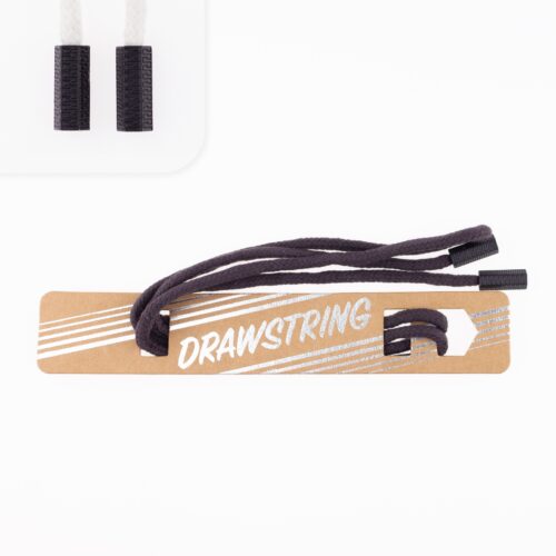 Must nöör pakendil sildiga Drawstring