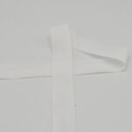 Valge elastne kangapael tekstiilitöödeks