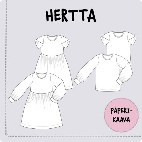 Hertta kleidi ja pluusi õmblemise lõiked