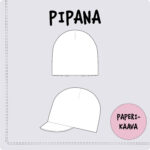 Pipana mütsi õmblusmuster paberil