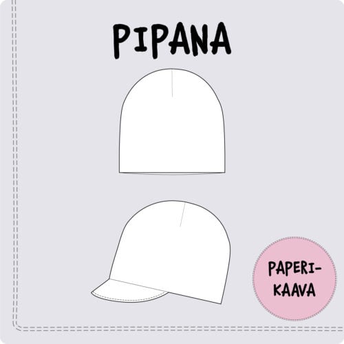 Pipana mütsi õmblusmuster paberil