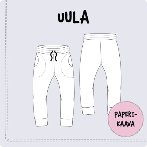 Lastelõike püksimuster UULA paperkaavana