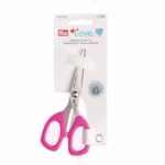 Roosade käepidemetega õmbluskäärid pakendis