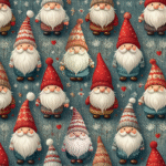 Armsad jõulukääbused mustrilisel taustal