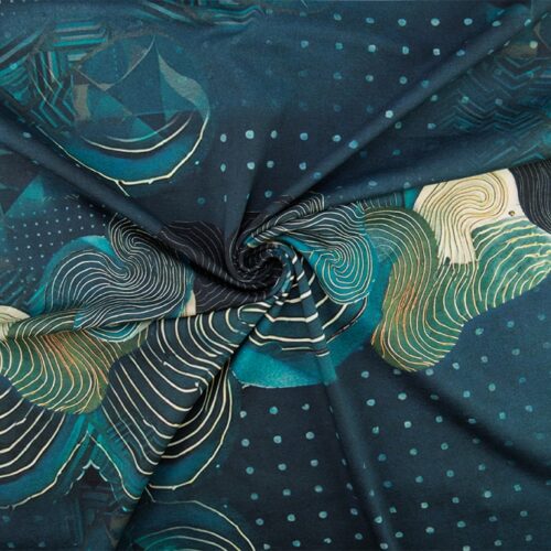 Sinine kangas abstraktse mustriga