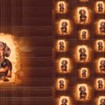 Taksikoera muster pruuni taustaga kangal