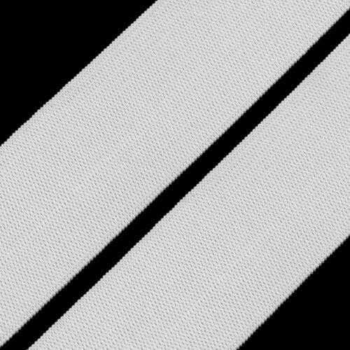 Valge elastne riba mustal taustal