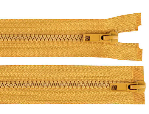 Kollane tõmblukk riiete õmblemiseks