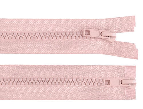 Roosa plastiktõmblukk rõivastele või kottidele