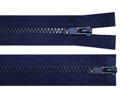 Tumesinine plasttõmblukk rõivastele või kottidele