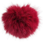 punane karvane võtmehoidja pompom