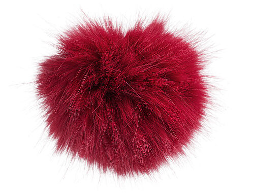 punane karvane võtmehoidja pompom