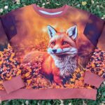 Rebane sügisese mustriga dressipluus murul