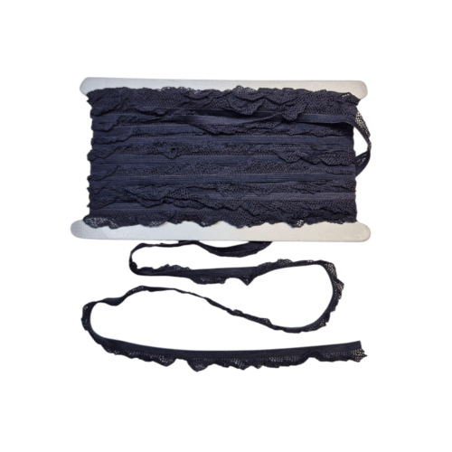 Tumesinine pitsiga lint rullil