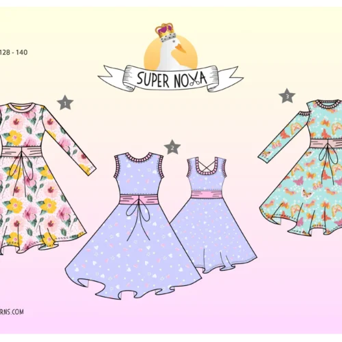 Tüdrukute lillelised ja liblikamustrilised kleidid